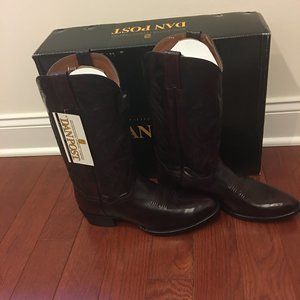 Dan Post Cherry Mignon Leather Black Boots DP2112R Size 10 D New in Box